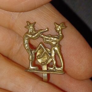 Vtg Mexican Screw Back Earrings Signed JPL, 865. Musicians!